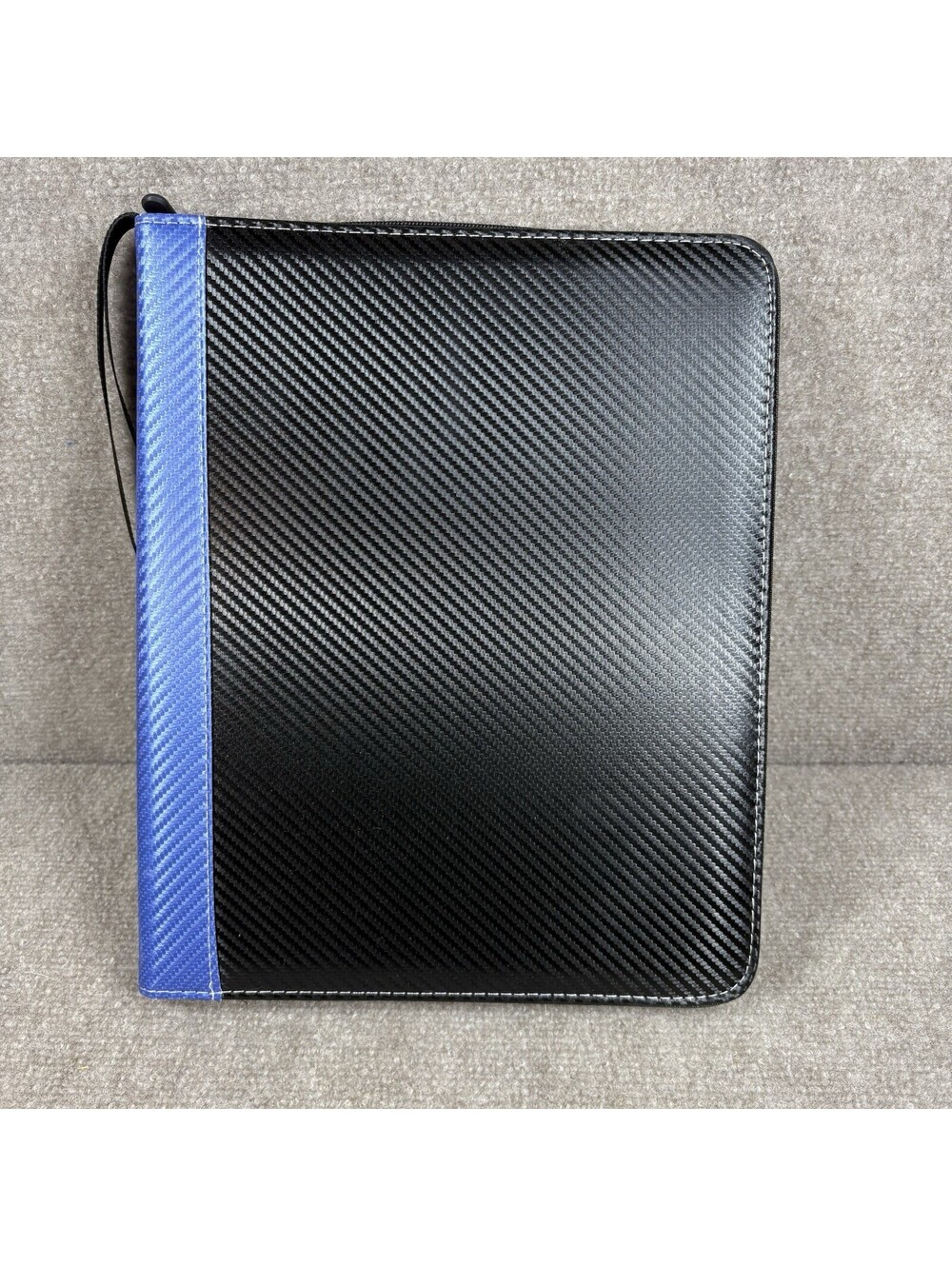 9-Pocket Folder with Modern Design Trading Card Folder w/Zipper 50 pages 3 Ring